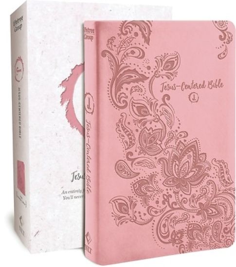 Picture of Jesus Centered Bible New Living Translation Pink Leatherette
