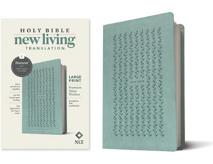 Picture of NLT Large Print Premium Value Thinline Bible, Filament Enabled Edition (Leatherlike, Eucalyptus Teal)