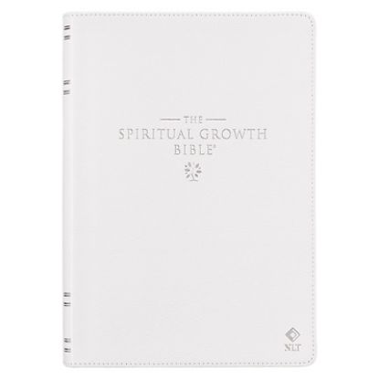 Picture of The Spiritual Growth Bible, Study Bible, NLT - New Living Translation Holy Bible, Premium Full Grain Leather, White