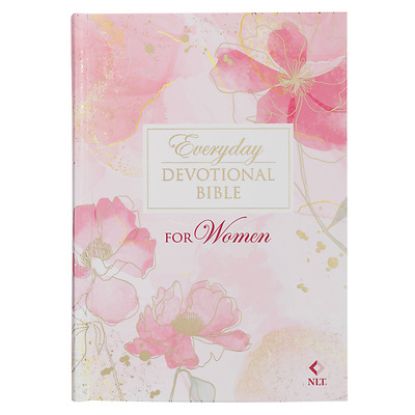Picture of NLT Holy Bible Everyday Devotional Bible for Women New Living Translation, Pink Printed Floral