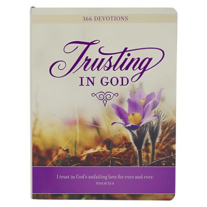 Picture of Devotional Trusting God Purple Floral Softcover