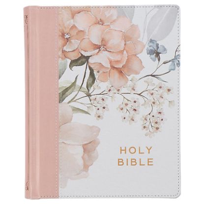 Picture of KJV Note-Taking Bible Faux Leather Hc Pink Floral Printed