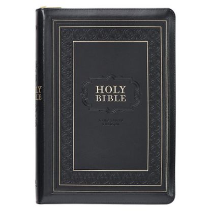 Picture of KJV Giant Print Full-Size Bible Black with Zipper Faux Leather
