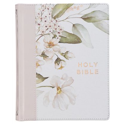 Picture of KJV Note-Taking Bible Faux Leather Hc Gray Floral Printed