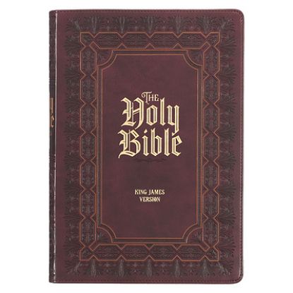 Picture of KJV Holy Bible, Super Giant Print Faux Leather Red Letter Edition - Ribbon Marker, King James Version, Burgundy