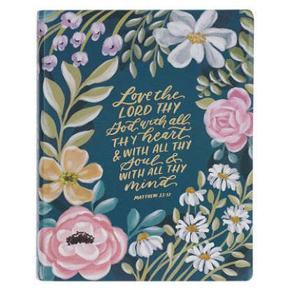 Picture of KJV Note-Taking Bible LP Faux Leather Love the Lord Matt. 22
