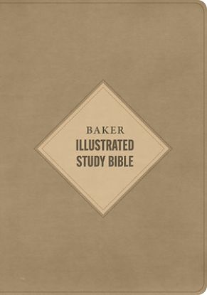 Picture of CSB Baker Illustrated Study Bible, Khaki Leathertouch