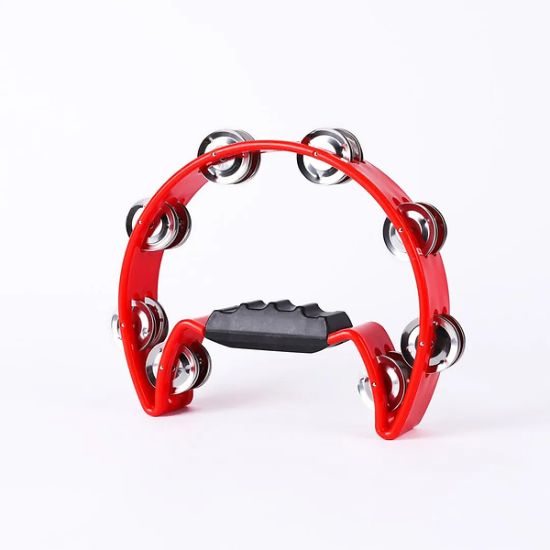 Picture of Half Moon Double Row Tambourine - Red