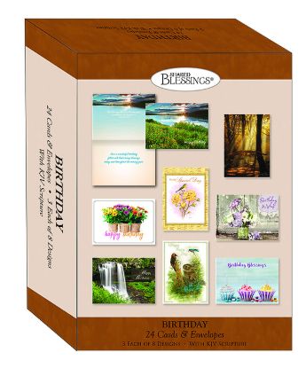 Picture of Everyday Birthday Best Assortment Boxed Cards - Box of 24