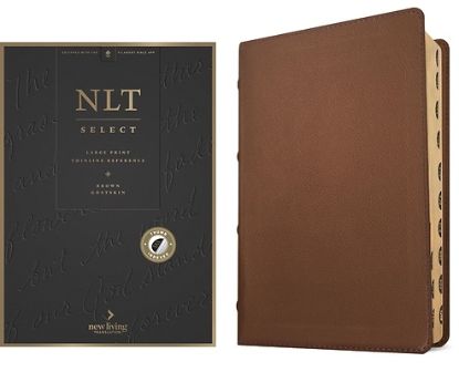Picture of NLT Select Large Print Thinline Reference Bible, Filament Enabled (Goatskin Leather, Brown, Indexed, Red Letter)