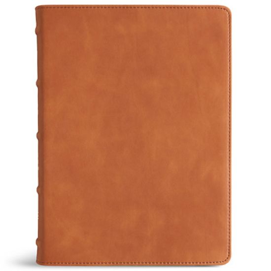 Picture of KJV Single-Column Wide-Margin Bible, Holman Handcrafted Collection, Marbled Chestnut Premium Calfskin