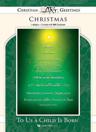 Picture of To Us a Child is Born Christmas Cards - Box of 12
