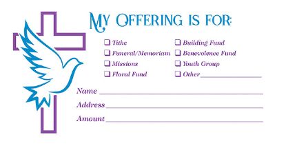 Picture of Cross and Dove My Offering Envelope