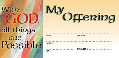 Picture of With God All Things Are Possible Offering Envelope