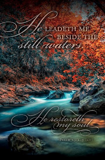 Picture of He Leadeth Me Beside Inspirational Bulletin