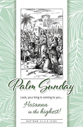 Picture of Palm Sunday Look King is Coming to You Bulletin