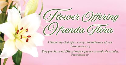 Picture of Flower I Thank my God Offering Envelope Bilingual
