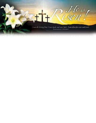Picture of Easter He Is Risen! Letterhead