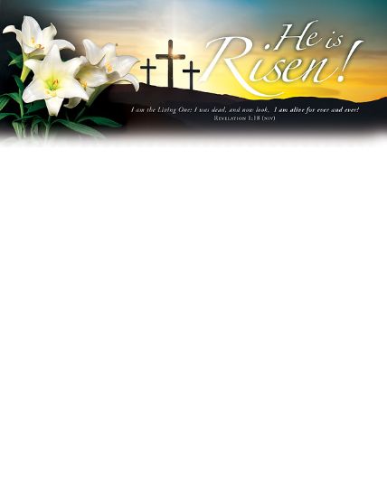 Picture of Easter He Is Risen! Letterhead
