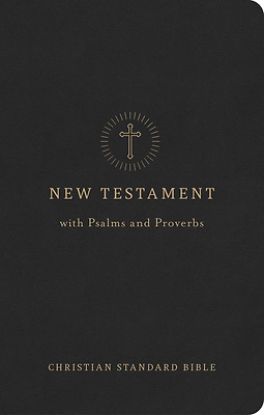 Picture of CSB Pocket New Testament with Psalms and Proverbs, Easy-To-Read Optimal Type, Black Leathertouch