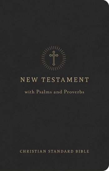 Picture of CSB Pocket New Testament with Psalms and Proverbs, Easy-To-Read Optimal Type, Black Leathertouch