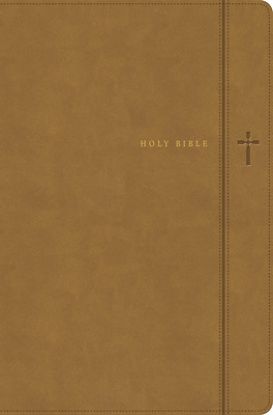 Picture of KJV Large Print Thinline Bible, Camel Leathertouch