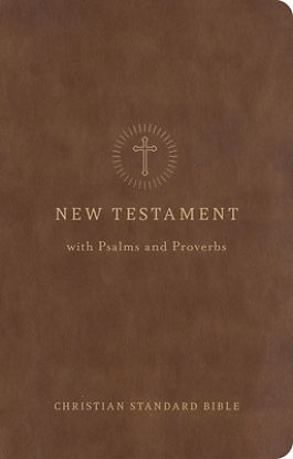 Picture of CSB Pocket New Testament with Psalms and Proverbs, Easy-To-Read Optimal Type, Brown Leathertouch