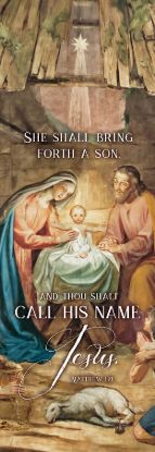 Picture of She Shall Bring Forth A Son Christmas Banner 2 x 6 Fabric