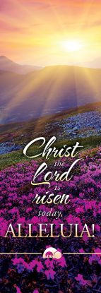 Picture of Christ the Lord is Risen Today Banner 2 x 6 Fabric