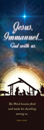 Picture of Banner Jesus Immannuel Christmas 2 x 6 Fabric