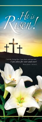 Picture of Easter He Is Risen! 2' x 6' Banner Fabric