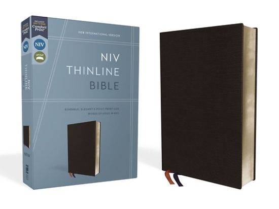 Picture of NIV Thinline Bible, Bonded Leather, Black, Red Letter Edition