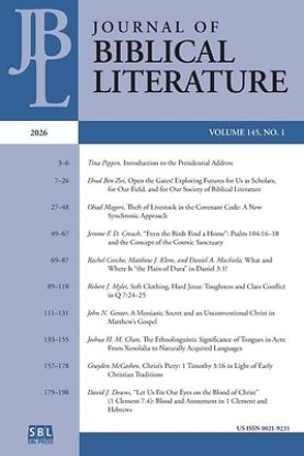 Picture of Journal of Biblical Literature 145.1 (2026)
