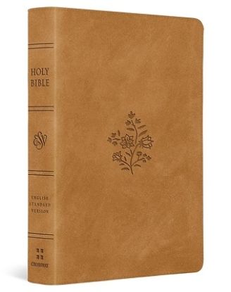 Picture of ESV Large Print Compact Bible, Red Letter (Trutone, Nubuck Caramel, Wildflower Design)