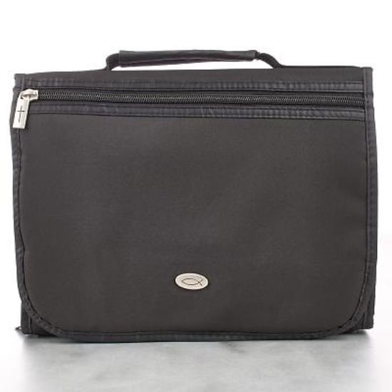 Picture of Bible Cover Tri-Fold Black Extra Large
