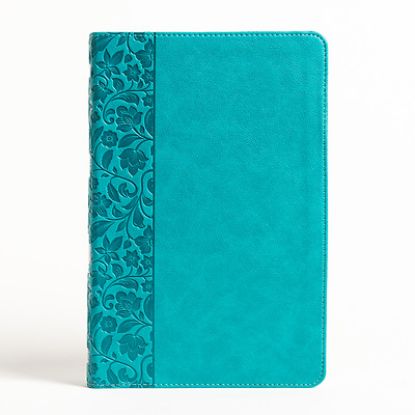 Picture of NASB Large Print Personal Size Reference Bible, Teal Leathertouch