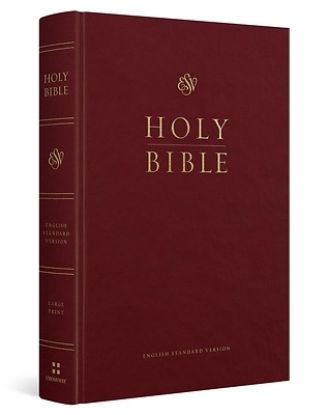 Picture of ESV Pew and Worship Bible, Large Print (Hardcover, Burgundy)