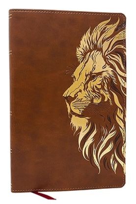 Picture of Nkjv, Personal Size Thinline Bible with Cross References, Brown Leathersoft, Comfort Print, Red Letter, Thumb Indexed