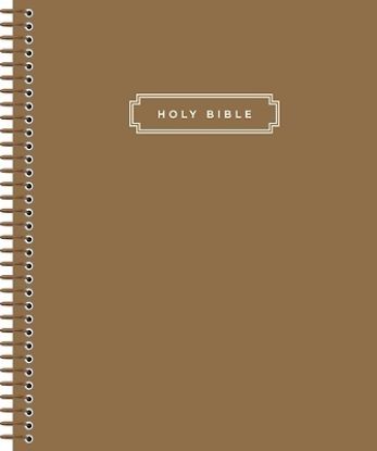 Picture of Niv, Journal the Word Bible, Double-Column, Spiral-Bound Edition, Hardcover Spiral, Brown, Red Letter, Comfort Print