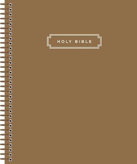 Picture of Niv, Journal the Word Bible, Double-Column, Spiral-Bound Edition, Hardcover Spiral, Brown, Red Letter, Comfort Print