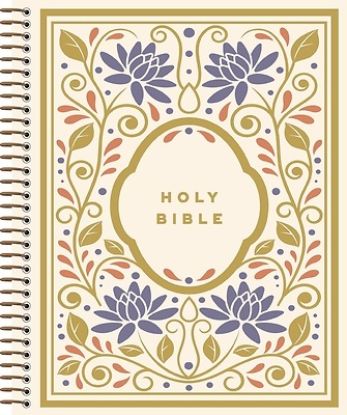 Picture of Niv, Journal the Word Bible, Double-Column, Spiral-Bound Edition, Hardcover Spiral, Multi-Floral, Red Letter, Comfort Print