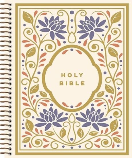 Picture of Niv, Journal the Word Bible, Double-Column, Spiral-Bound Edition, Hardcover Spiral, Multi-Floral, Red Letter, Comfort Print