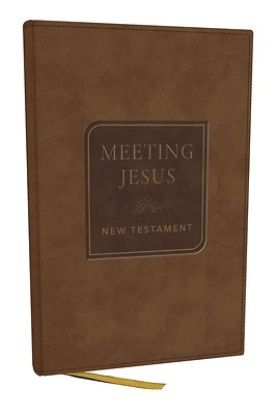 Picture of KJV Meeting Jesus New Testament, Brown Leathersoft, Red Letter, Comfort Print