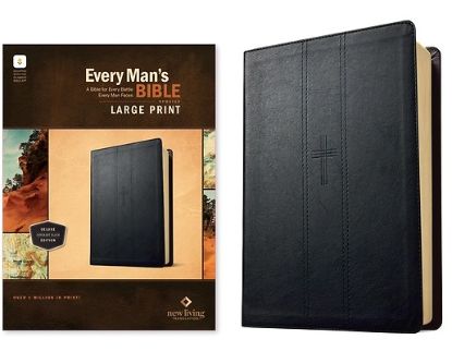 Picture of NLT Every Man's Bible, Large Print, Filament Enabled (Leatherlike, Covenant Black, Red Letter)