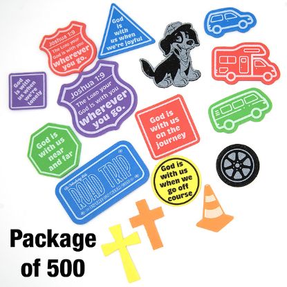 Picture of VBS 2025 Road Trip Stay-Put Stickers (Pkg of 500)