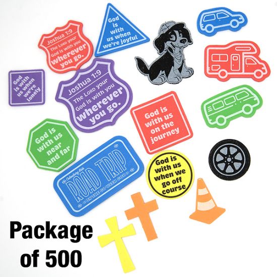 Picture of VBS 2025 Road Trip Stay-Put Stickers (Pkg of 500)