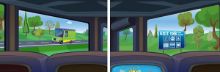 VBS 2025 Road Trip 6-Panel Decorating Mural Extension (Tiles to 6' x 18')