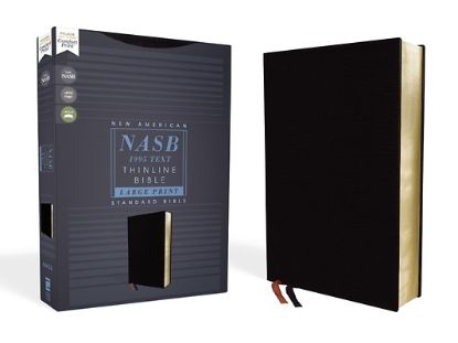 Picture of Nasb, Thinline Bible, Large Print, Bonded Leather, Black, Red Letter Edition, 1995 Text, Comfort Print