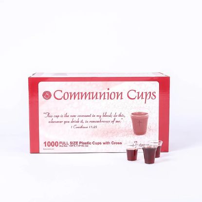 Picture of Disposable Communion Cup with Etched Cross - Box of 1000