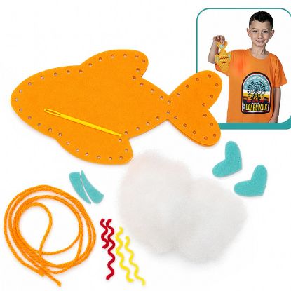 Picture of VBS 2027 On the Boardwalk Felt Fish Sewing Kit (Pkg of 12)